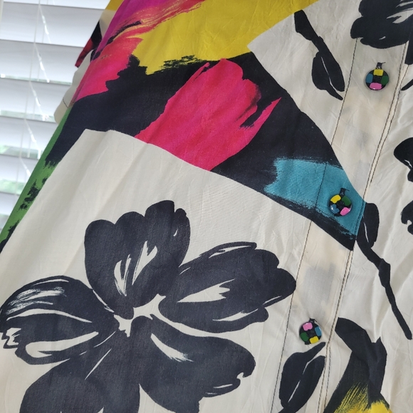 JAMS WORLD VINTAGE SIZE XLFloral Print Short Sleeve Shirt Like New - Picture 4 of 9